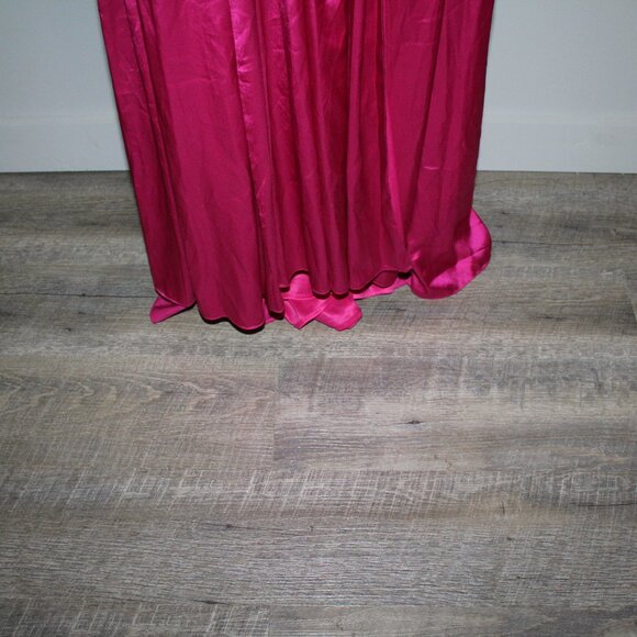 NWT Mac Duggal 26531 Halter Strap Soft Tie Gown in Magenta Pink Size 12 - Picture 5 of 8
